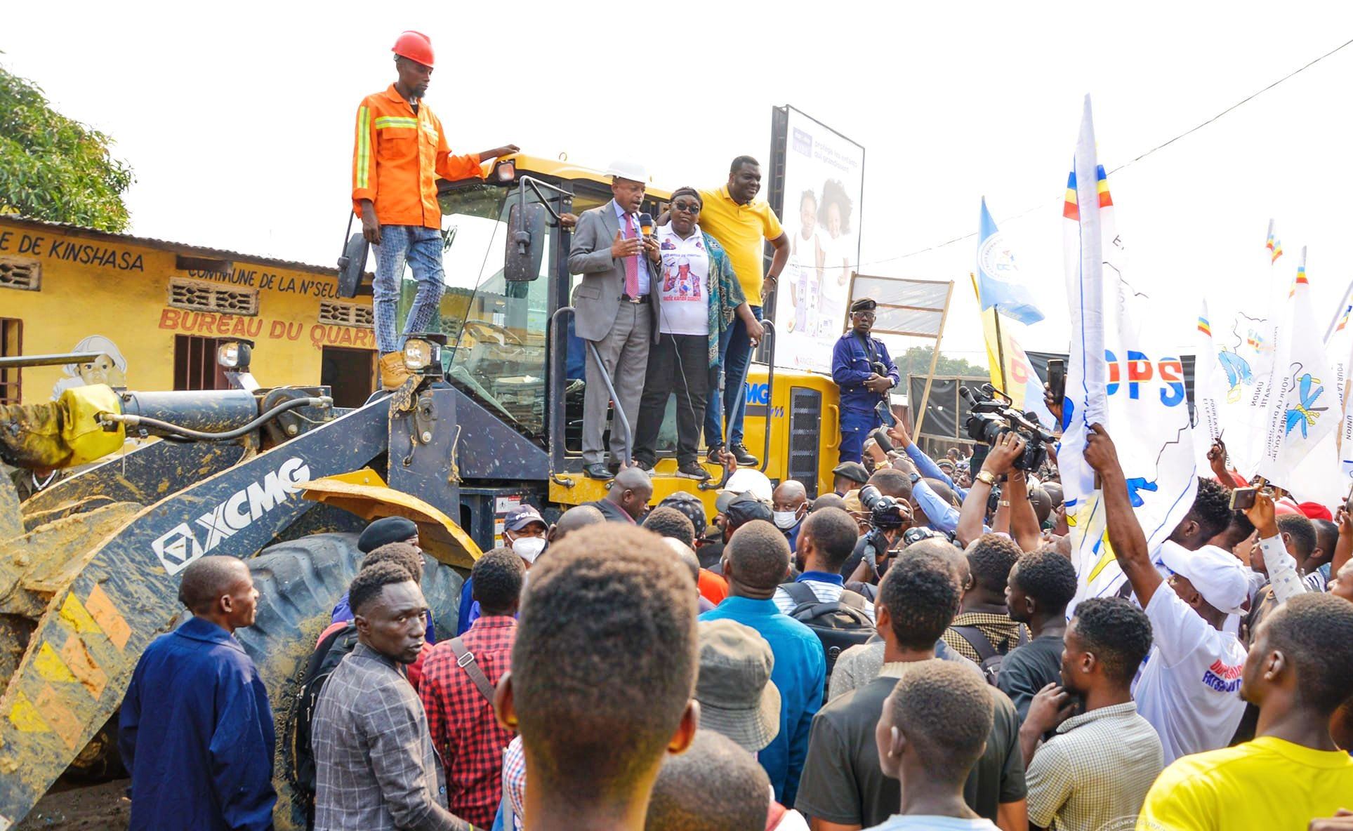Kinshasa : Alexis Gisaro lance les travaux de construction de la route B.A.T à Mpasa 3